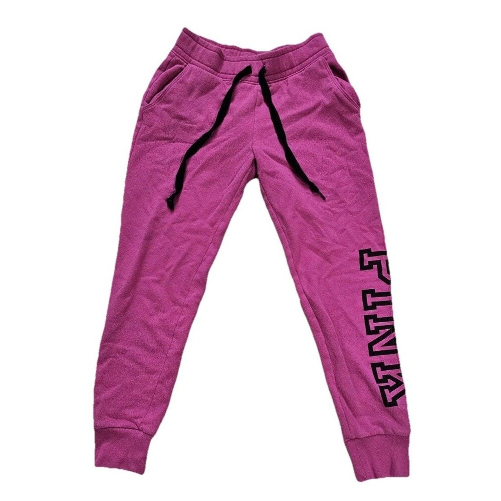 PINK Victoria's Secret Skinny Joggers PINK logo (Black) Fall Women's size XS